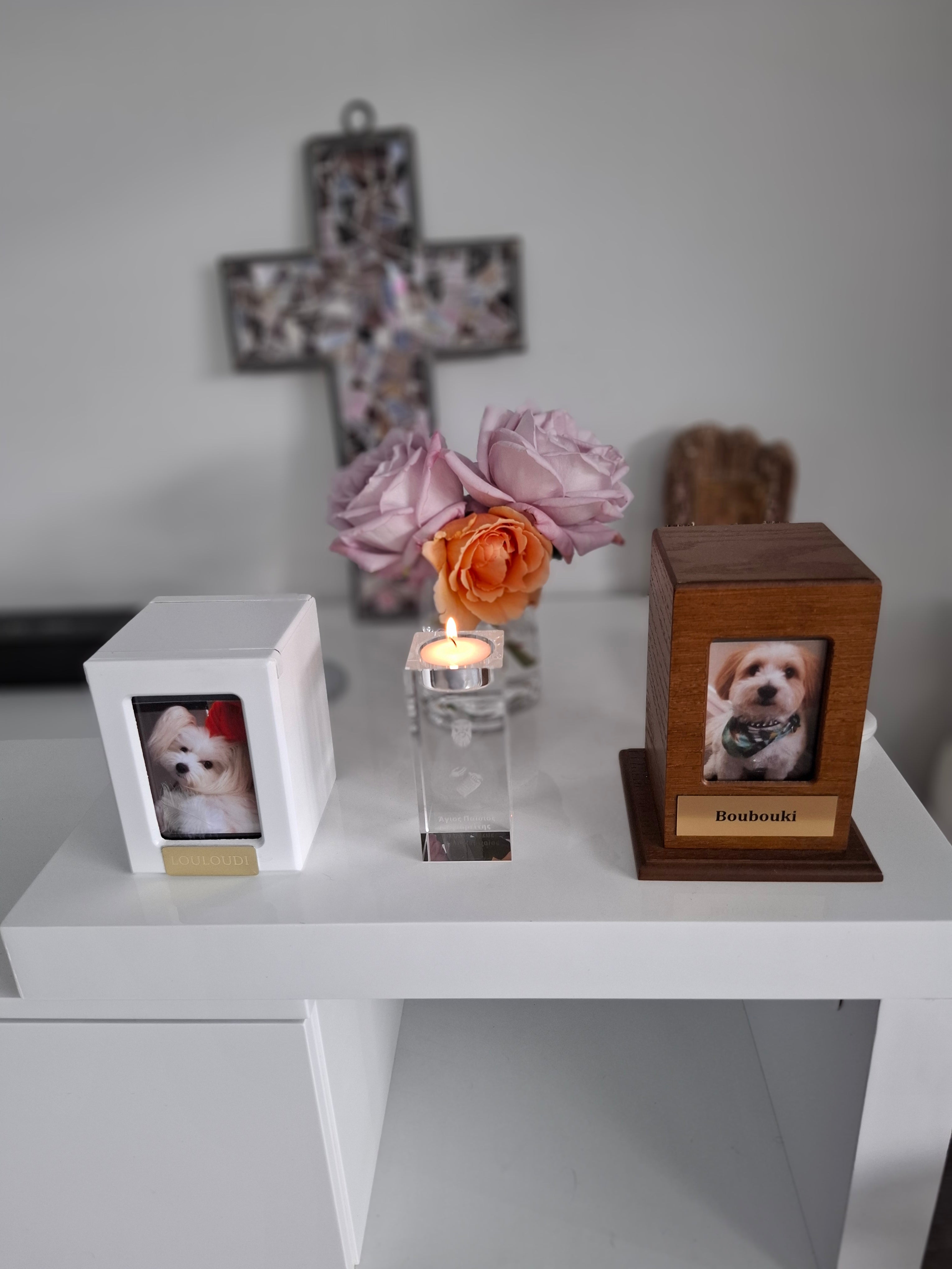 St Paisios of Mt Athos 3D Laser Engraved Crystal Tealight Icon